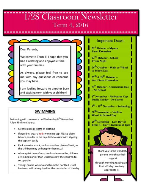 Teachers Newsletter Templates