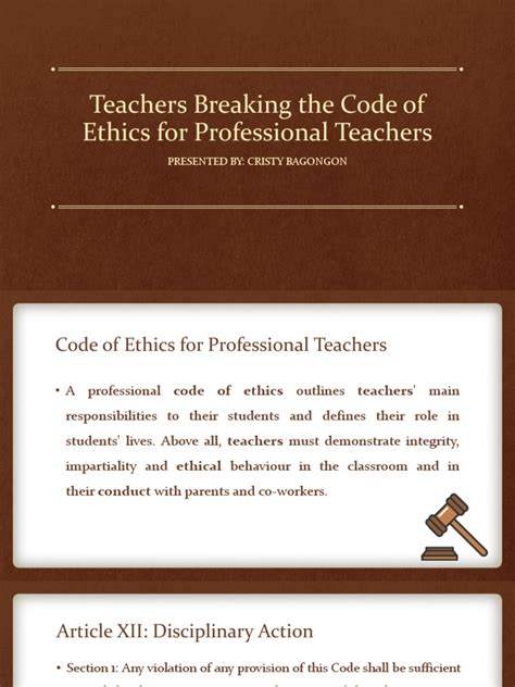 Teachers breaking code of ethics 2018.  Dec 13, 2025 · Understand the ethic...