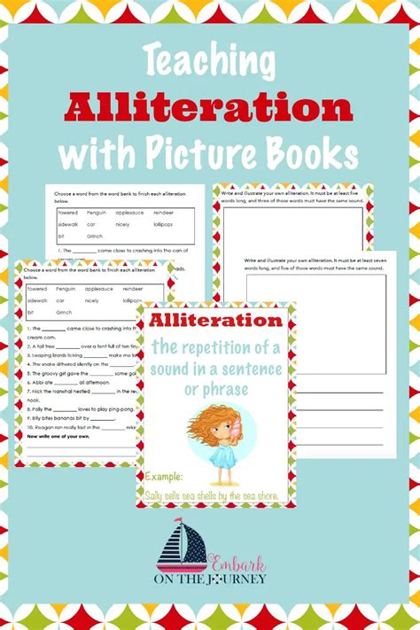 Teaching Alliteration with Picture Books Embark on the Journey