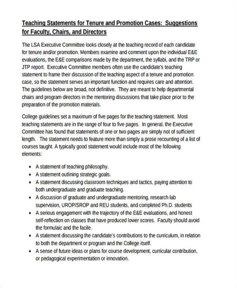 Teaching Statement 10+ Examples, Format, Pdf