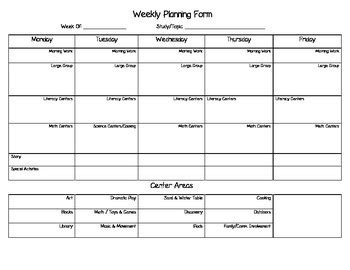 Teaching Strategies Gold Blank Lesson Form