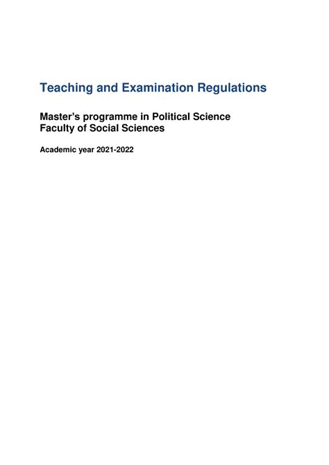 Teaching and Examination Regulations 2024-2024