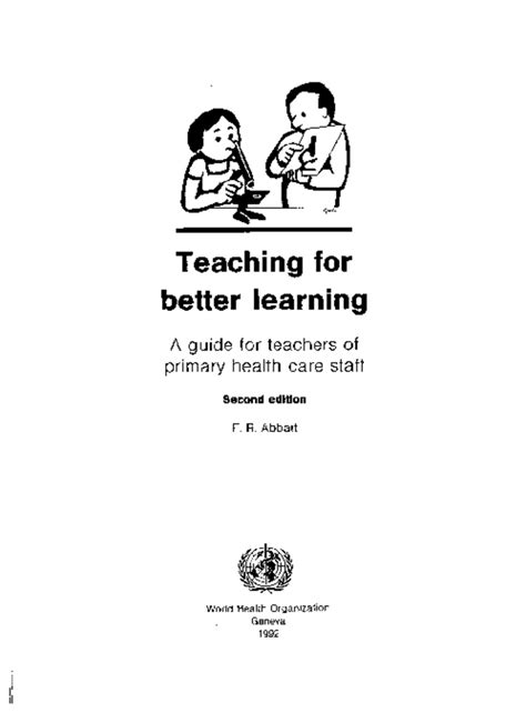 Teaching for better learning a guide for teachers of primary health care staff 2nd edition. - My broken pieces by rosie rivera.