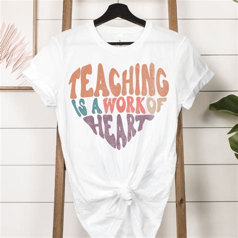 Teaching is A Work of Heart Full Color Heat Transfer/iron on - Etsy