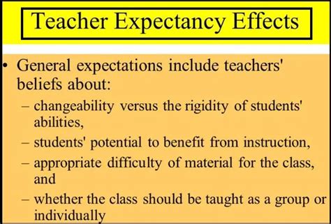 Teaher Expectancy Effect