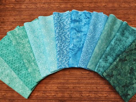 Teal Color Wash Bundle 12 Half Yards — String & Story