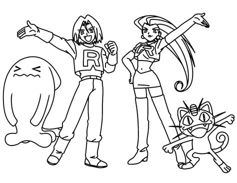 Team Rocket Printable Coloring Pages Workberdubeat Coloring