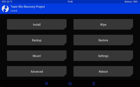 Dec 28, 2016 · Team Win Recovery Project 3.x, or twrp3 for short, is a custom recovery built with ease of use and customization in mind. Its a fully touch driven user interface no more volume rocker or power buttons to mash. The GUI is also fully XML driven and completely theme-able. You can change just about every aspect of the look and feel. .