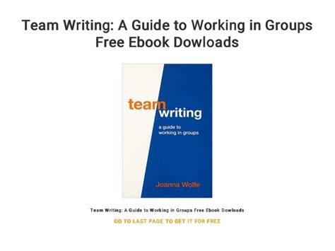 Team writing a guide to working in groups ebook. - Critical thinking a users manual 2nd edition.