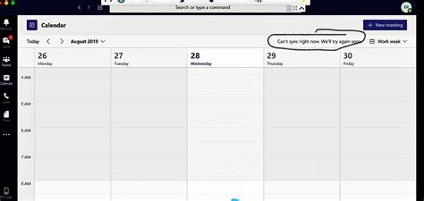 Teams calendar Loading Error Microsoft Community