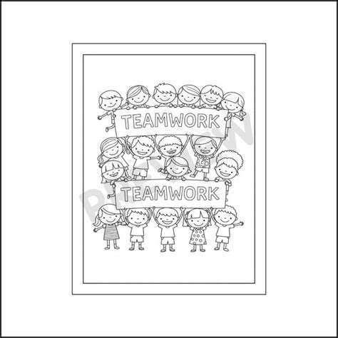 Teamwork Coloring Pages