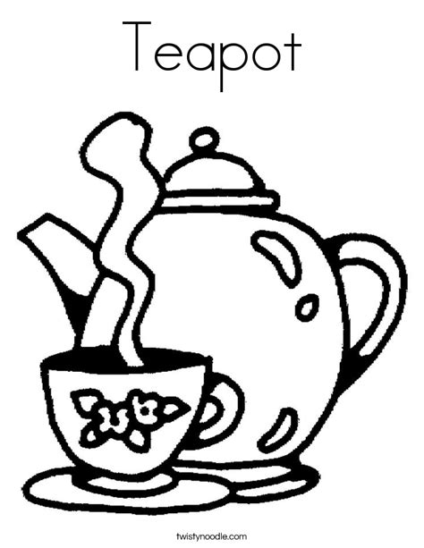 Teapot Coloring Pages Coloring Home