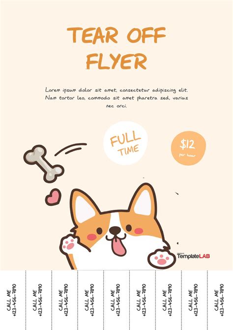 Tear Off Flyer Template Google Docs How To For Tear Off Tab Flyer