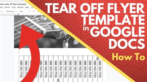 Tear Off Flyer Template Google Docs How To within Google Docs