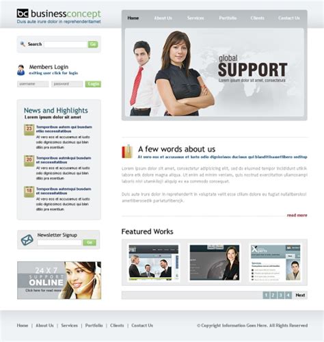 Tech Support Web Template 6413 Business Website Templates Dreamtemplate