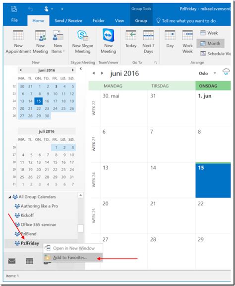 Tech and me How to favorite a Groups calendar for easier access in the