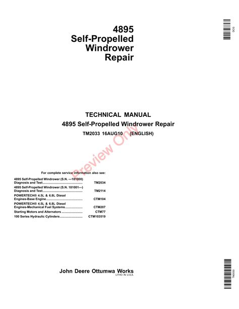 Tech manual for john deere 4895. - Alfa romeo 33 repair service manual instant download.