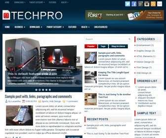 TechPro Technology Blogger Template Blogger Templates Gallery