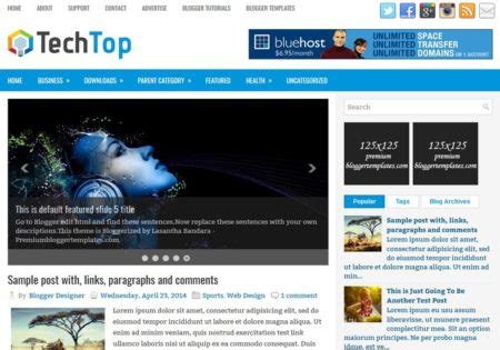 TechTop Technology Blogger Template Blogger templates, Blogger
