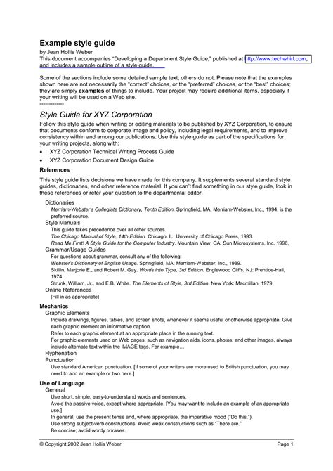TechWhirl Technical Writer style guide example