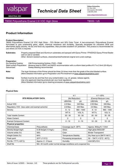 Technical Data Sheet