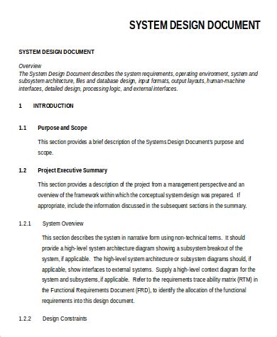 Technical Design Document Template Example