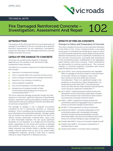 Technical Note TN 102 - Fire Damaged Concrete