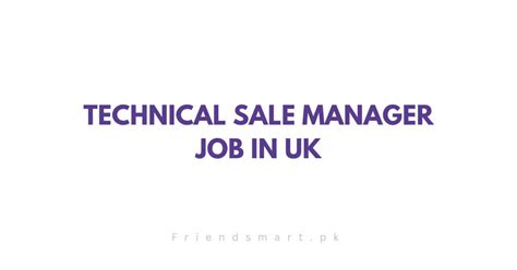 Technical Sales Manager Jobs und Stellenangebote - 2024