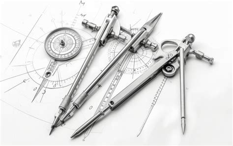 Technical drawing compass set.  relating to the knowledge, machines, or methods used in sc...