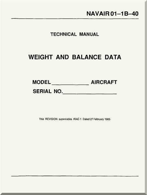 Technical manual for weight balance data. - Manuale di riparazione della macchina per cucire bernina.