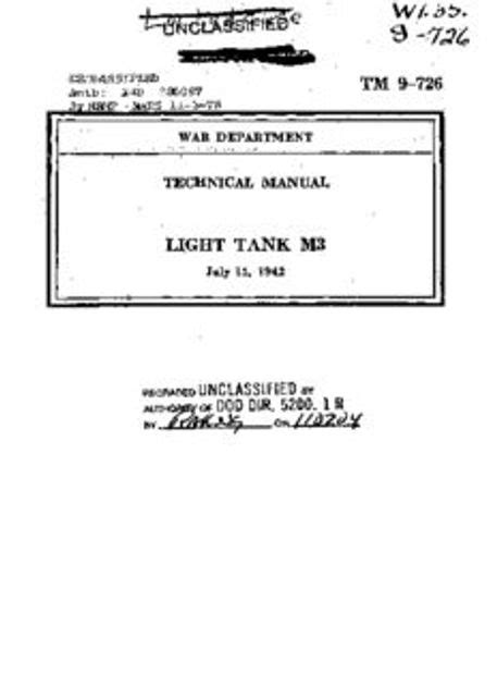 Technical manual tm 9 726 light tank m3. - Rainbow fish barrons complete pet owners manuals.