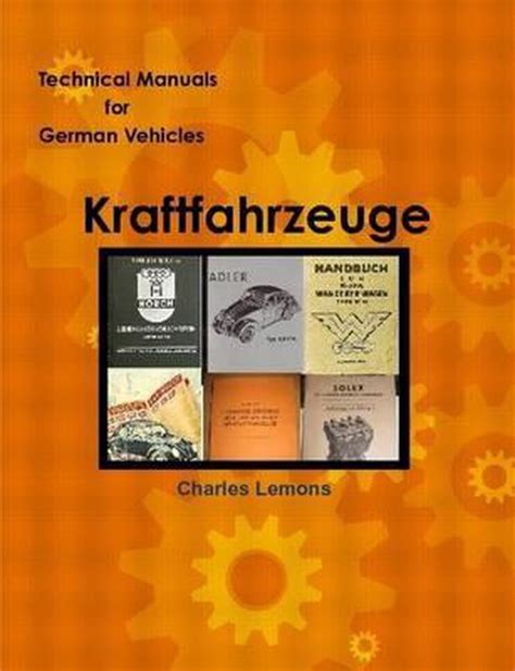 Technical manuals for german vehicles volume 1 kraftfahrzeug. - Handbuch für das klinische training von medisoft.