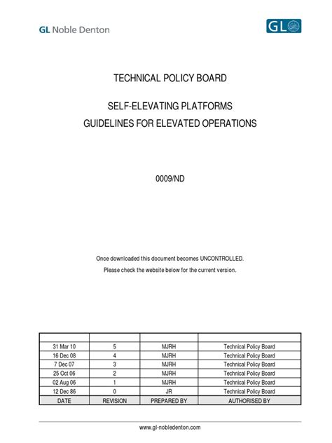 Technical policy board self elevating platforms guidelines. - Download service repair manual yamaha pw80 2005.