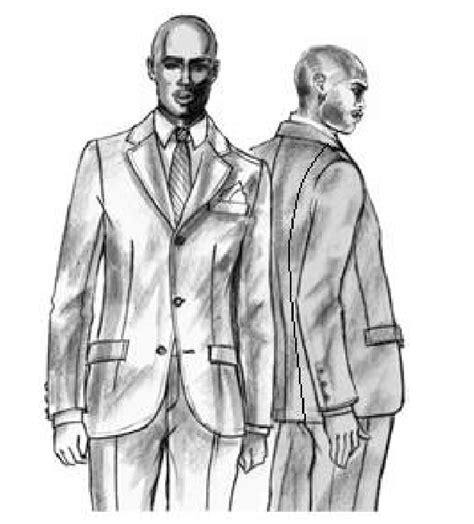 Technical sketch of men