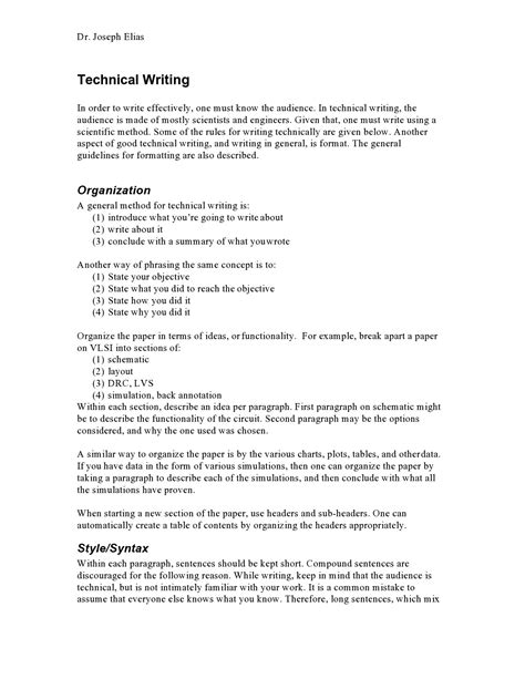 Technical writing examples. Executives: These are the people who make business, economic, administrative, legal, governmental, political decisions about the products of the experts and technicians. Executives are likely to have as little technical knowledge about the subject as nonspecialists. For many of you, this will be the primary audience. 