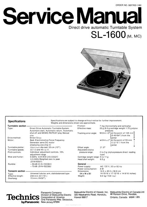 Technics service manuals and user manuals. - Riello 40 g5 oil burner manual.