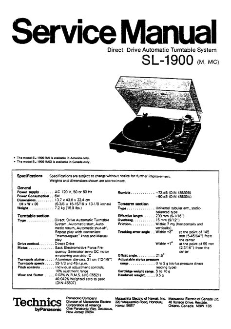 Technics sl 1900 sl1900 service handbuch. - Takeuchi tw65 wheel loader parts manual download sn e106266 and up.