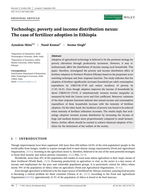 Technology, poverty and income distribution nexus: The case of ...