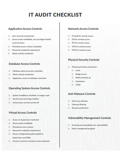 Technology Audit Template