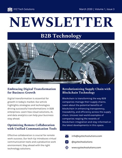 Technology Newsletter Template Collection