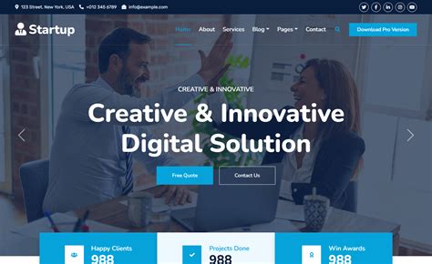 Technology Startup HTML5 Responsive Website Template