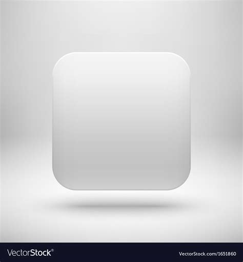 Technology white blank app icon template Vector Image