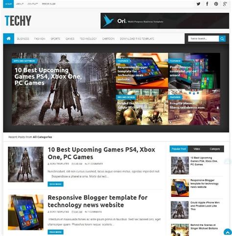 Techy Blogger Template 99APK SOFT