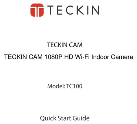 Teckin Cam TC100 WiFi Camera User Manual