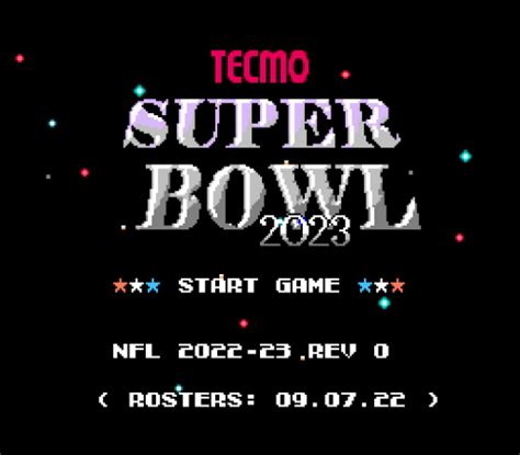 Tecmo Super Bowl 2023 Rom