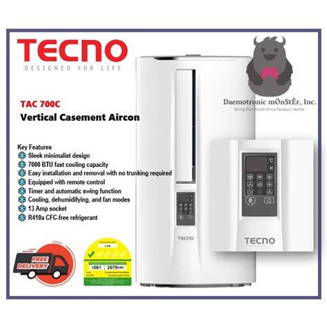 Tecno TAC 700C 7000BTU Casement Aircon FREE Installation on …