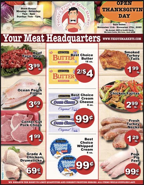 Thomson's Meat Market. ·. September 30, 2021 ·. This weeks ad starting Thursday Sept 30th and goes till Monday Oct 4th. It should say Home Smoked Cheeses. 26. 15 shares.