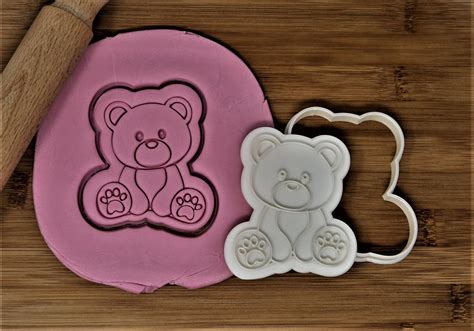 Teddy bear fondant stamp - Etsy Schweiz