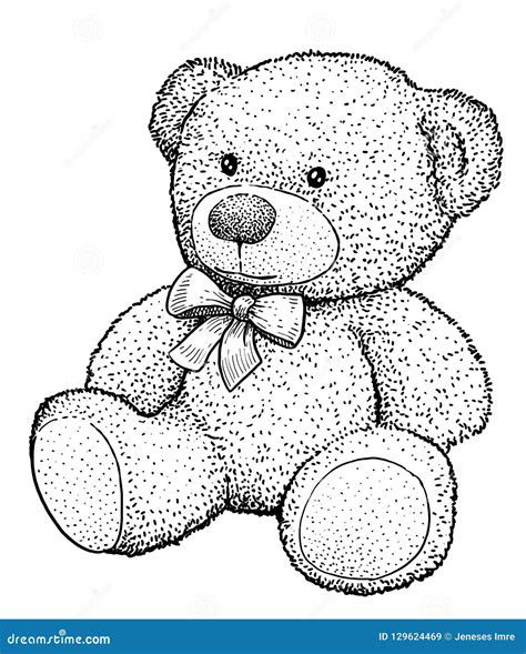 Teddy bear vector line illustration Teddy bear drawing, Teddy bear ...