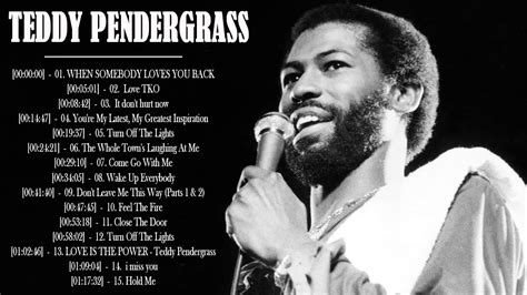Teddy pendergrass greatest hits youtube. Jan 12, 2024 ... Provided to YouTube by Madacy Special Products I Can't Live Without Your Love (Rerecorded) · Teddy Pendergrass Golden Legends: Teddy ... 